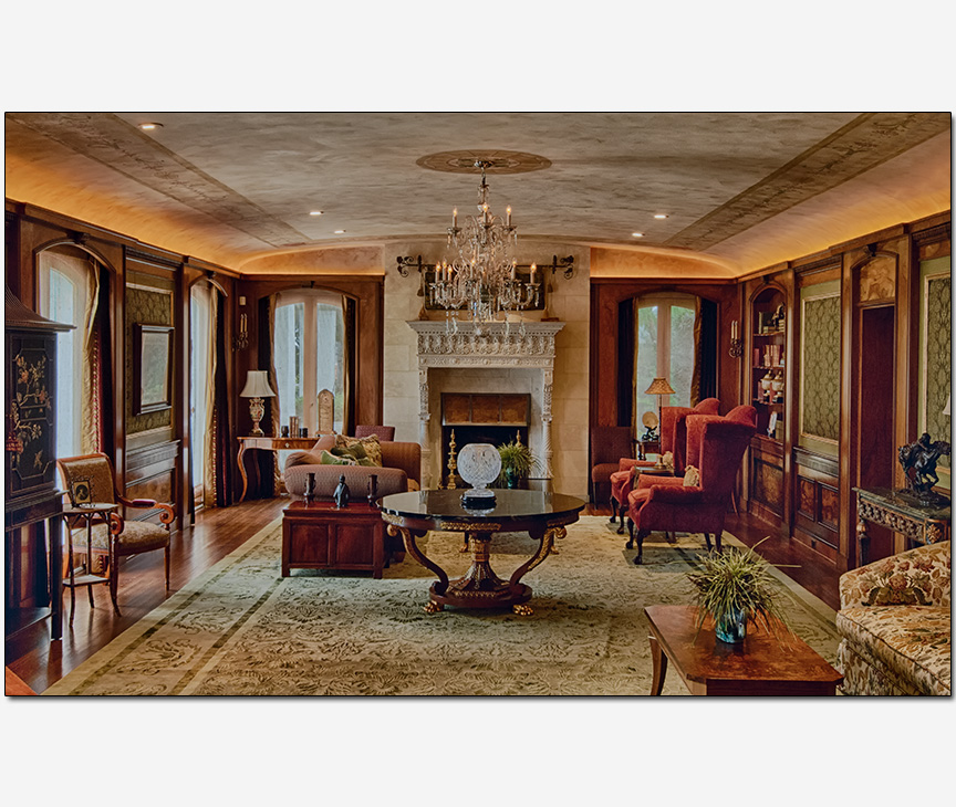 HDR photography elegant mansion interior