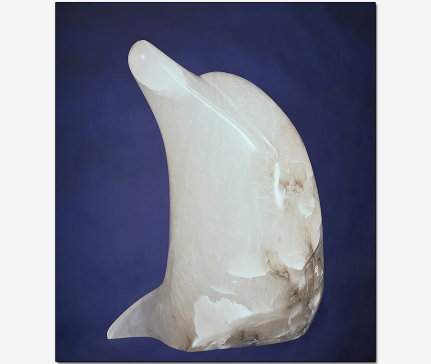 Peter Ehrlich Smiling Dolphin sculpture reverse view 